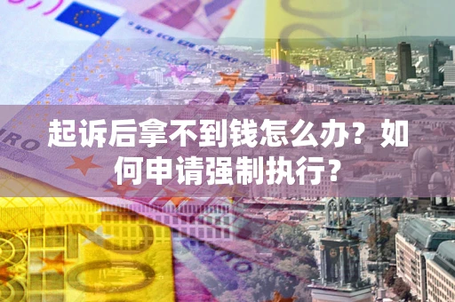 武汉起诉后拿不到钱怎么办？如何申请强制执行？