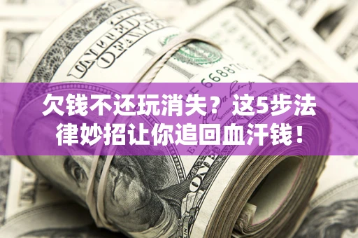 武汉欠钱不还玩消失？这5步法律妙招让你追回血汗钱！