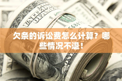 武汉欠条的诉讼费怎么计算？哪些情况不退！