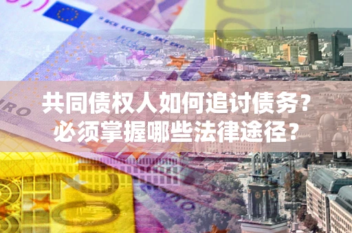 武汉共同债权人如何追讨债务？必须掌握哪些法律途径？