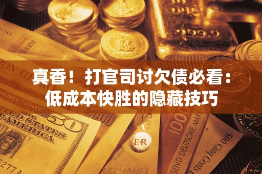 武汉真香！打官司讨欠债必看：低成本快胜的隐藏技巧