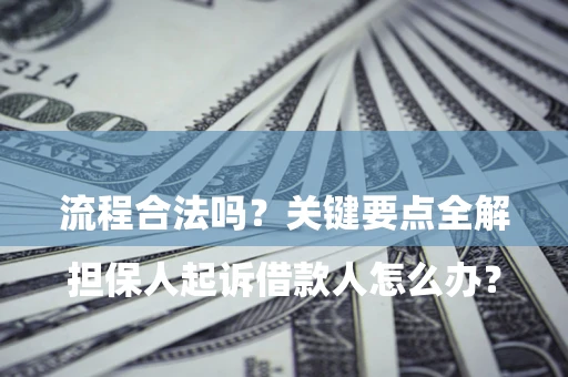 武汉

担保人起诉借款人怎么办？流程合法吗？关键要点全解析