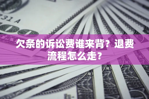 武汉欠条的诉讼费谁来背？退费流程怎么走？